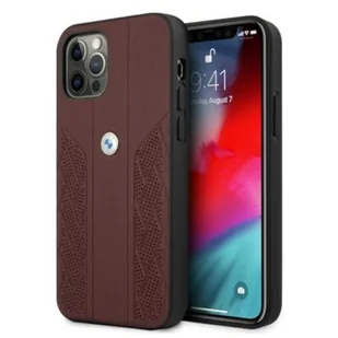 BMW Etui BMHCP12MRSPPR iPhone 12/12 Pro 6,1" czerwony/red hardcase Leather Curve Perforate - Etui i futerały do telefonów - miniaturka - grafika 1