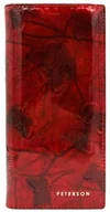 Portfele - Portfel Damski Skórzany Peterson Lakierowany Długi Z Suwakiem Na Zewnątrz PTN-421431-BF CZERWONY 19,5 x 10 x 3,5 [cm] - miniaturka - grafika 1