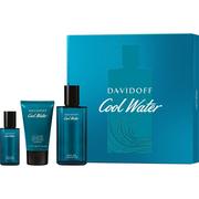 Zestawy perfum męskich - Davidoff Cool Water zestaw Edt 75 ml + Żel pod prysznic 50 ml + Edt 15 ml dla mężczyzn - miniaturka - grafika 1