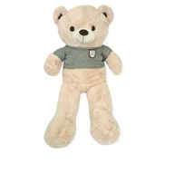 Maskotki i pluszaki - Miś pluszowy przytulanka pluszak w sweterku 80 cm beżowy - miniaturka - grafika 1