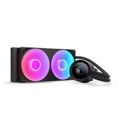Chłodzenie wodne - NZXT Kraken Plus RGB 240 Procesor Chłodnica cieczy all-in-one 12 cm Czarny - miniaturka - grafika 1