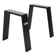 Ławy i stoliki kawowe - Nogi do stołu, zestaw 2, 44x42 cm, czarne, stal ML-Design - miniaturka - grafika 1