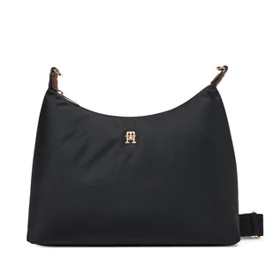 Torebka Tommy Hilfiger Popette Shoulder Bag AW0AW17937 Czarny - Torebki damskie - miniaturka - grafika 1