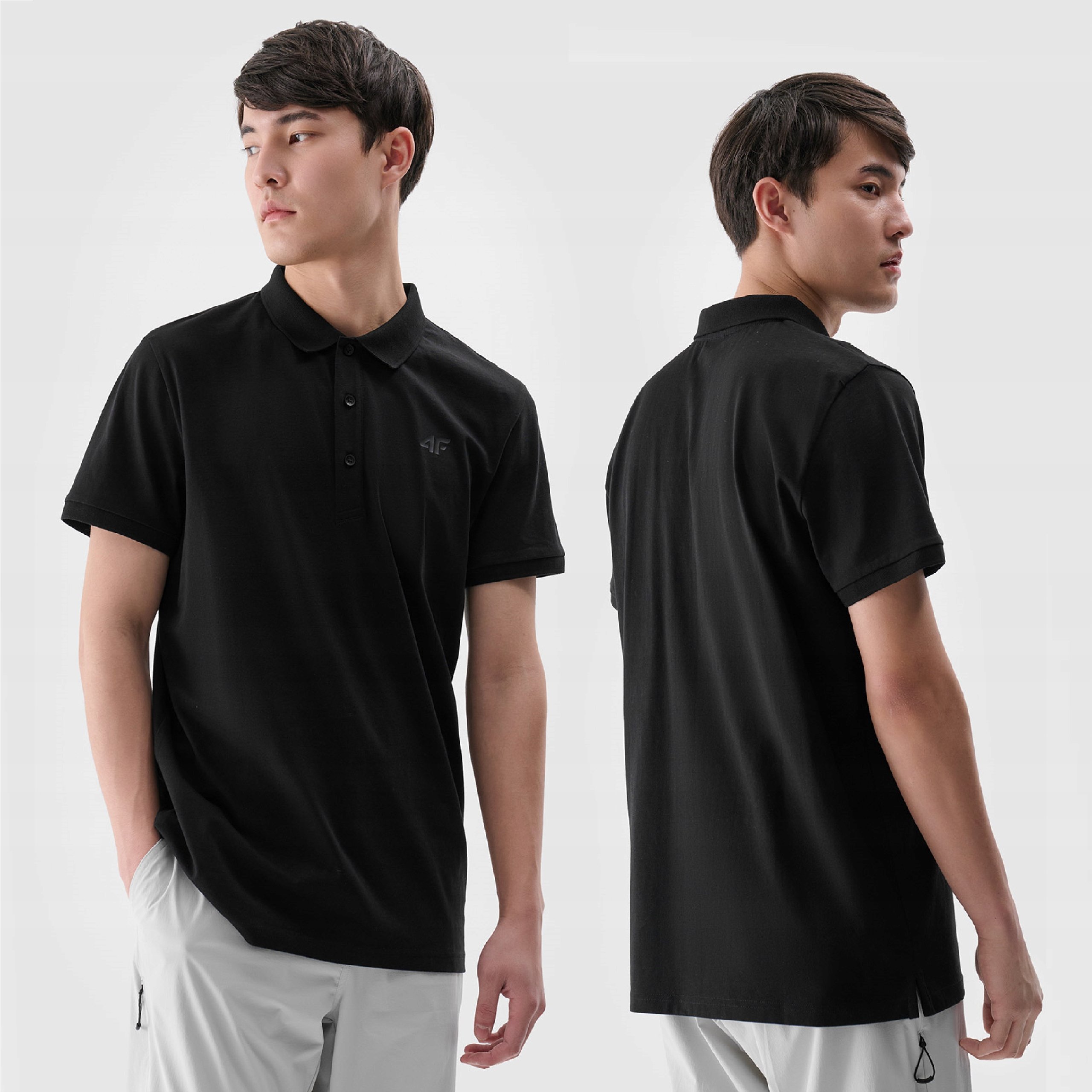 Koszulka Polo 4F Męska T-shirt Sportowy Basic XXL TPTSM367 SS25