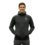Swetry męskie - Bluza męska Odlo szara rozsuwana sportowa techniczna-XL - miniaturka - grafika 1