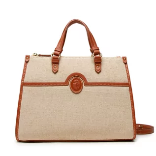 Torebki damskie - Trussardi Torebka Hydrangea Tote SM 75B01319 Leather Brown/String - grafika 1