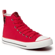 Trampki damskie - Big Star Trampki JJ274128 Red/Black - miniaturka - grafika 1