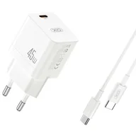 Ładowarki do telefonów - Ładowarka sieciowa XO CE09 45W Biały - miniaturka - grafika 1