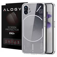 Etui i futerały do telefonów - Etui ochronne obudowa pokrowiec Alogy Hybrid Clear Case do Nothing Phone 1 Przezroczyste + Szkło - miniaturka - grafika 1