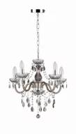 Lampy sufitowe - Marie - zwis 5 płomienny chrom/czarny 128305-02 - miniaturka - grafika 1