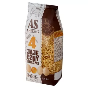 As-Babuni Makaron 4 jajeczny niteczki 250 g - Makaron - miniaturka - grafika 1
