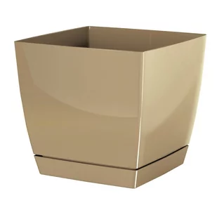 Prosperplast Doniczka kwadratowa Coubi kawa 24 cm - Donice - miniaturka - grafika 1