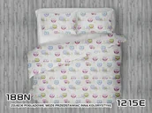 Pościel - Pościel 200x220 1215E Sowy Sówki drobne Gałązka biała - miniaturka - grafika 1