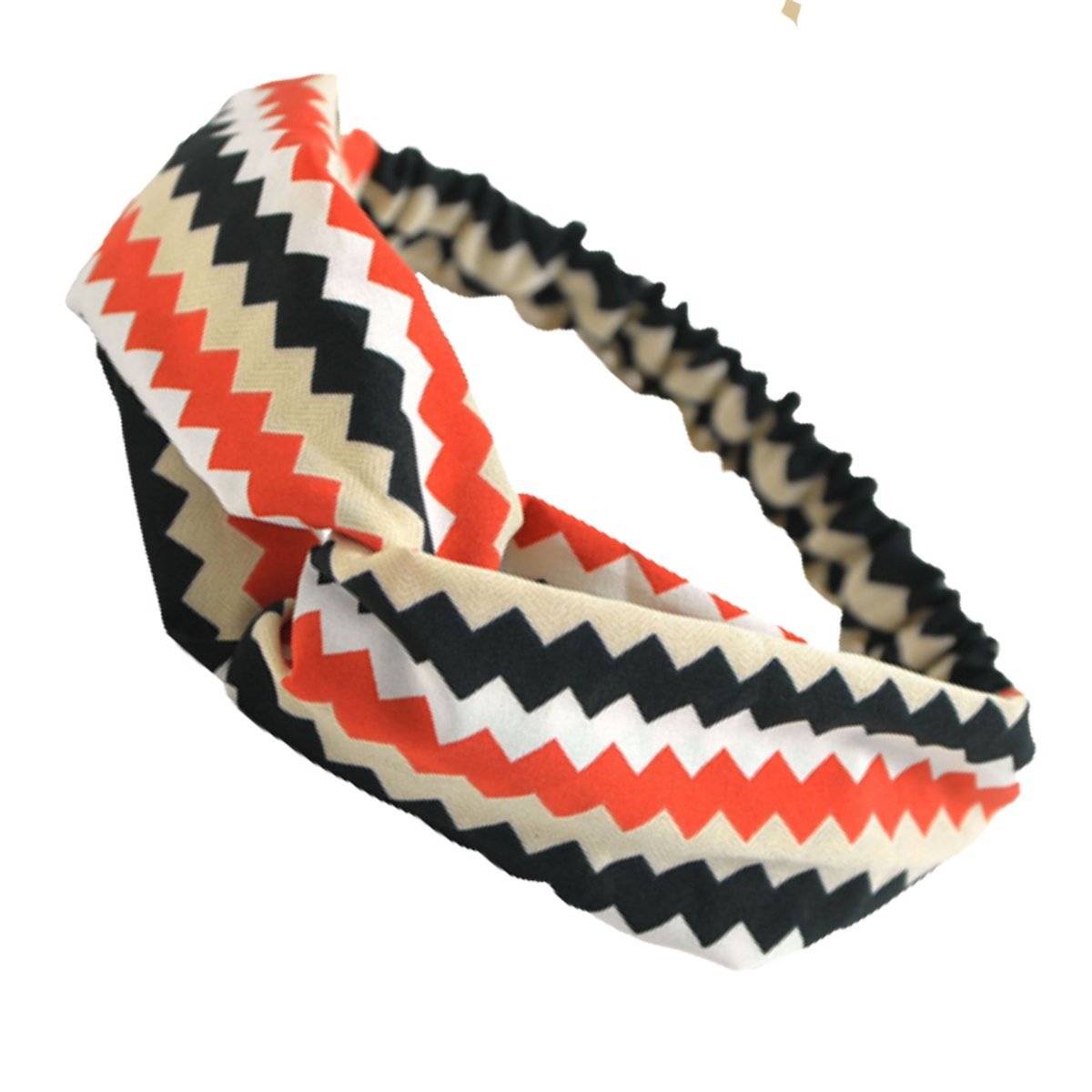 Opaska na Głowę Kolorowa Szeroka Supeł Gumka w Paski Elastyczna Wygodna