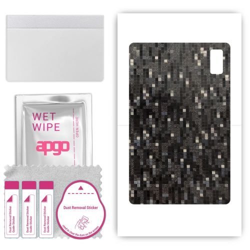 folia naklejka skórka strukturalna na TYŁ do HTC A101 - Carbon Pixel Czarny - apgo SKINS