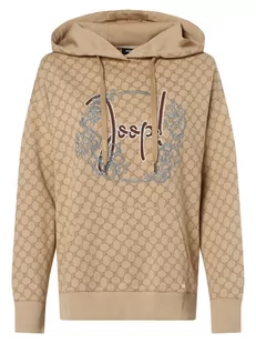 Joop - Damska bluza z kapturem, beżowy - Bluzy damskie - miniaturka - grafika 1