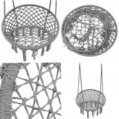 Huśtawki - Huśtawka brazylijska Wings Szara   - miniaturka - grafika 1