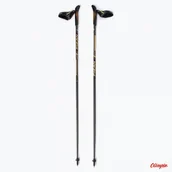 Kije trekkingowe - Kije Nordic Walking Fizan Runner 40% Carbon Gold - miniaturka - grafika 1
