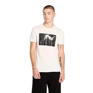 Koszulki męskie - Armani Exchange Męski T-Shirt Regular Fit Concert Graphic Tee, biały, S - miniaturka - grafika 1