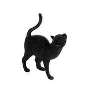 Figurki dekoracyjne - Figurka Kotek Kot Błyszcząca Ozdoba Eldo 17 x 8 x 25 cm Czarna na Prezent - miniaturka - grafika 1