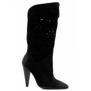 Czarne kowbojki na obcasie CARINII - Carinii - Kozaki damskie - miniaturka - grafika 1