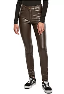 Spodnie damskie - Urban Classics Damskie spodnie ze skóry syntetycznej ze skóry syntetycznej, brązowy, 33 - grafika 1