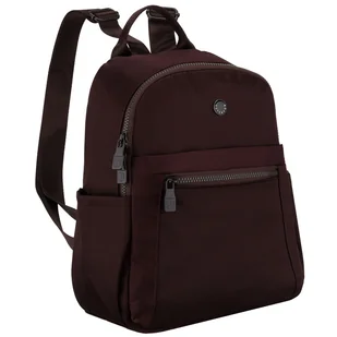 Bordowy plecak damski wykonany z poliestru, zawieszony na regulowanych szelkach - Peterson - Plecaki Bordowy plecak damski wykonany z poliestru, zawieszony na regulowanych szelkach - Peterson - Plecaki - miniaturka - grafika 1