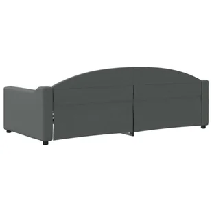 Sofa z funkcją spania, ciemnoszara, 90x200 cm, obita tkaniną Lumarko! - Łóżka - miniaturka - grafika 6