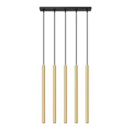 Lampy sufitowe - Lampa Wisząca PASTELO 5L złoty połysk - miniaturka - grafika 1