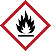 Systemy ekspozycyjne i znaki informacyjne - LD002 PRODUKT ŁATWOPALNY, FN - FOLIA SAMOPRZYLEPNA; (200X200MM) - miniaturka - grafika 1