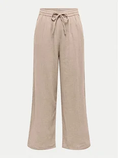 ONLY Spodnie dzianinowe Thyra 15296375 Beżowy Comfort Fit - Spodnie sportowe damskie - miniaturka - grafika 1