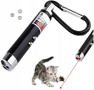 Laser Wskaźnik Laserowy Latarka Zabawka Kota 2w1 - Zabawki dla kotów - miniaturka - grafika 2