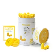 Akcesoria BHP - HASPRO Sp. z o.o. Stopery do uszu jednorazowe Haspro Tube50 żółte 50 sztuk 1143290 - miniaturka - grafika 1