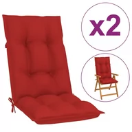 Poduszki ogrodowe - vidaXL Poduszki na krzesła ogrodowe 2 szt. czerwone 120x50x7 cm 314251 - miniaturka - grafika 1
