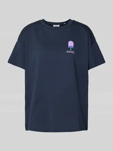 T-shirt z nadrukiem z logo model ‘FRANCES’ - Koszulki i topy damskie - miniaturka - grafika 1