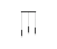 Lampy sufitowe - Leuchten Direkt 15618-18 - Żyrandol na lince BRUNA 3xE27/60W/230V czarny - miniaturka - grafika 1