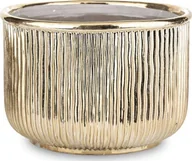 Donice - Art-Pol Ozdobna Osłonka kamionka kolor złoty wys.18cm - miniaturka - grafika 1