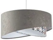 Lampy stojące - Szara welurowa lampa wisząca z wzorem D8-H32 - miniaturka - grafika 1