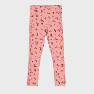 Spodnie i spodenki dla dziewczynek - Sinsay - Legginsy z falbankami - Różowy - grafika 1
