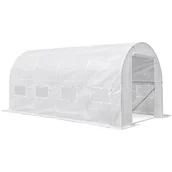 Szklarnie ogrodowe - Leziter Namiot foliowy 200x300x450 cm stelaż + folia biała - miniaturka - grafika 1