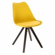 Krzesła - D2.Design Krzesło Norden Star Square black PP żółt e 206019 - miniaturka - grafika 1