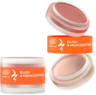 Bronzery i konturowanie twarzy - Faceboom Kremowy Róż i Rozświetlacz do Konturowania 01 Peach - miniaturka - grafika 1
