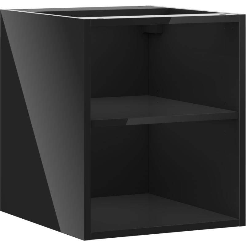 Mexen Box-A szafka otwarta z półką 40 cm, czarna połysk - 91AX2-0400-470-0-70
