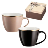 Kubki - Komplet 2 kubków porcelanowych 550 ml CYNAMON & CHOCO w pudełku prezentowym - miniaturka - grafika 1