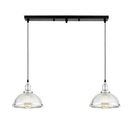 Lampy sufitowe - PODWÓJNA LAMPA WISZĄCA LOFT CHROMOWANA BRICO W2 - miniaturka - grafika 1