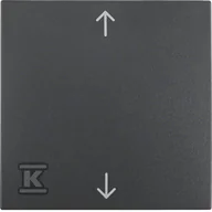 Klawisze i ramki - Hager polo B.1/B.3/B.7 Glas Klawisz z nadrukiem strzałki antracyt 16201616 16201616 - miniaturka - grafika 1
