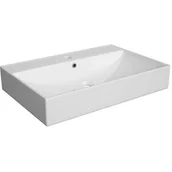 Umywalki - Defra Elan umywalka 60x40 cm nablatowa biała 1572 - miniaturka - grafika 1