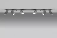 Lampy sufitowe - Sollux Lighting Lampa plafon Merida 6L, szara, 6x40 W SL.0462 - miniaturka - grafika 1