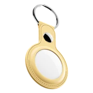 Etui i futerały do telefonów - KeyBudz AirTag Keyring - skórzane etui ochronne do AirTag (pastel yellow) - miniaturka - grafika 1