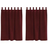 Zasłony - Zasłony vidaXL Burgundowe Poliester 140 x 140 cm Wstawki dekoracyjne - miniaturka - grafika 1